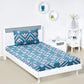 Blue Geometric Printed Single Bedsheet with 1 Pillow Cover