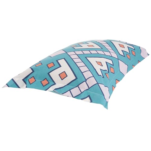 Blue Geometric Printed Single Bedsheet with 1 Pillow Cover