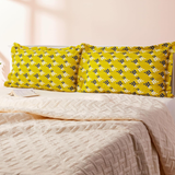 Yellow Floral Printed Pillow Cover Set of 2