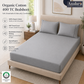 400 Thread Count 100% Organic Cotton Merrow Design Grey Mist – Dark Grey Premium Bedsheet King Size