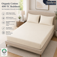400 Thread Count 100% Organic Cotton Merrow Design Classic Ivory – Classic Ivory Premium Bedsheet King Size