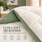 300 GSM Reversible Microfiber Sage And Cream Comforter – Double Bed | Soft, Fluffy & All-Season