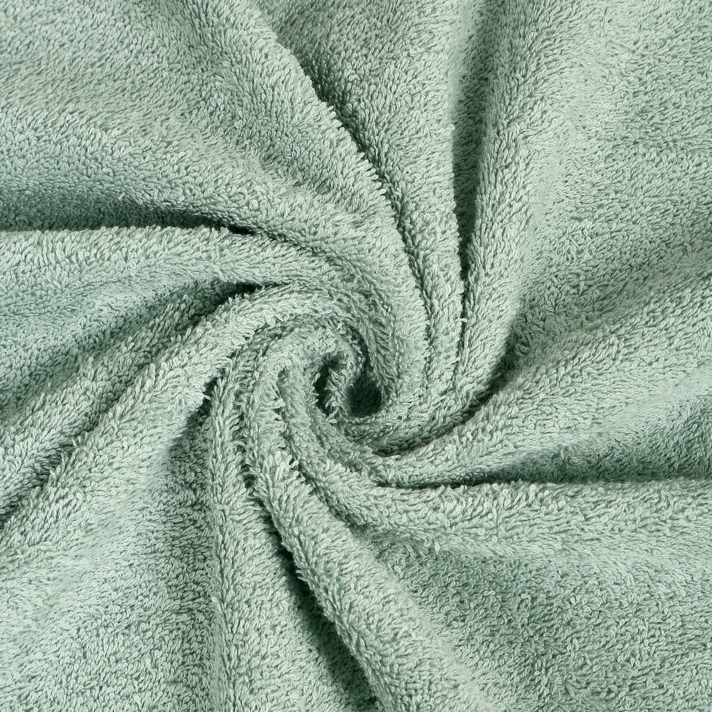 Premium 6 Piece Aqua Green Colour Cotton Towel Set (Bath, Hand & Face)