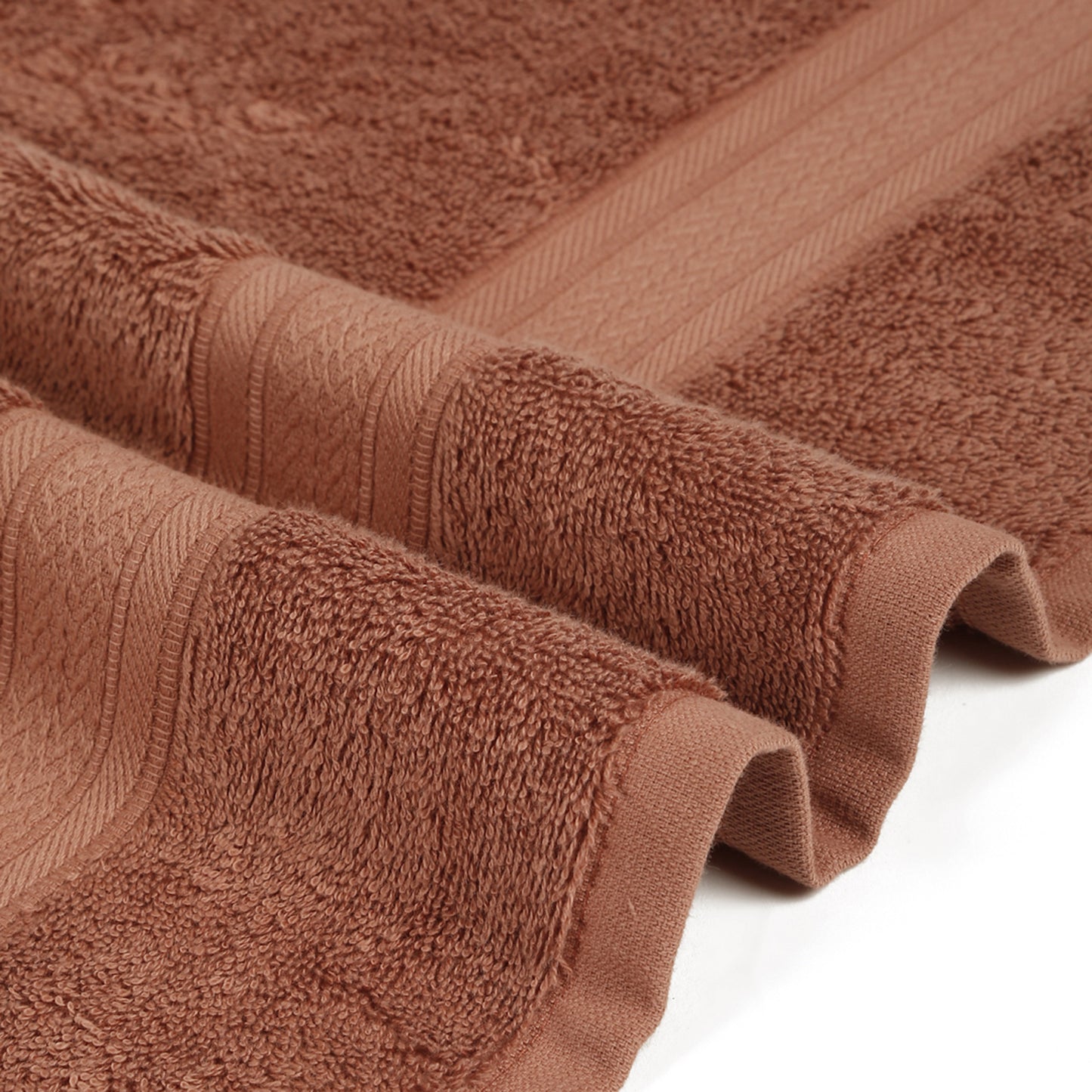 Premium 500 GSM 100% Cotton Dark Rust Colour Hand Towels (Pack of 4)