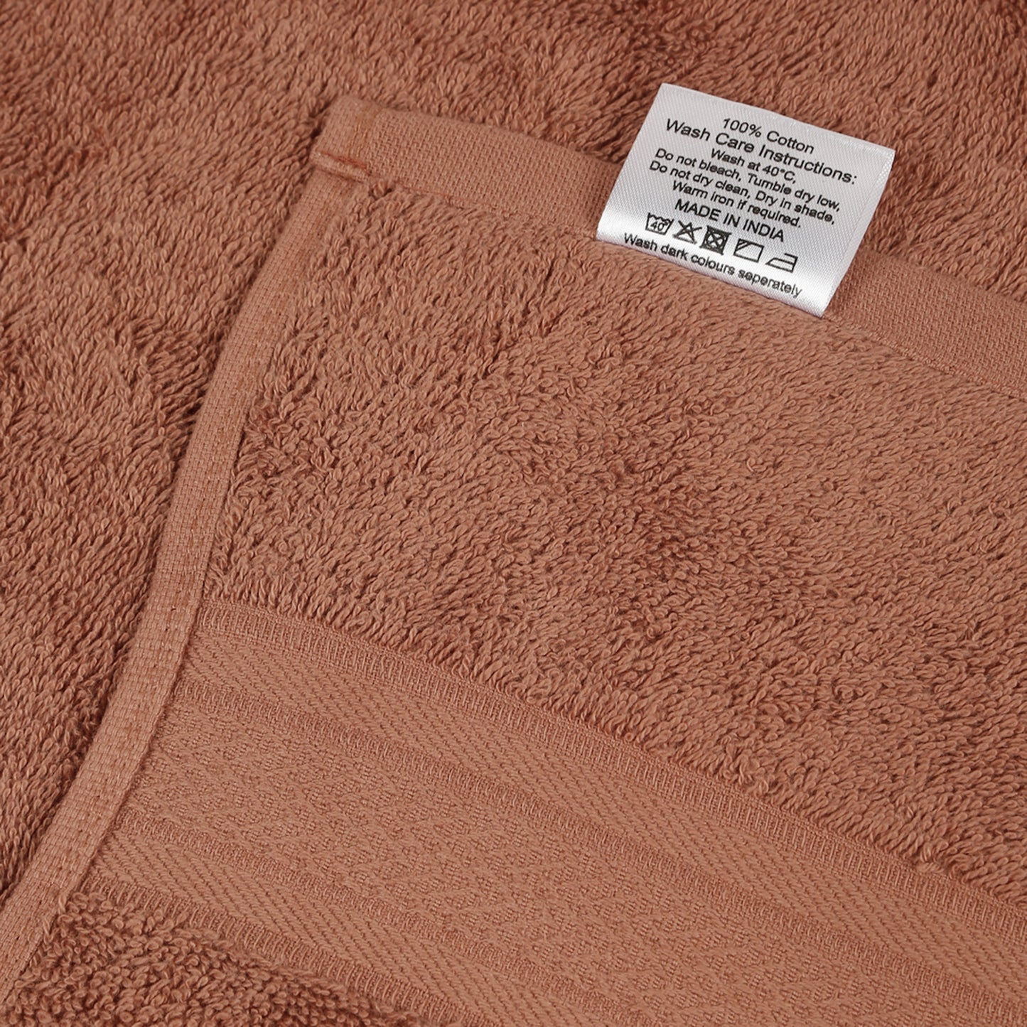 Premium 500 GSM 100% Cotton Dark Rust Colour Hand Towels (Pack of 4)