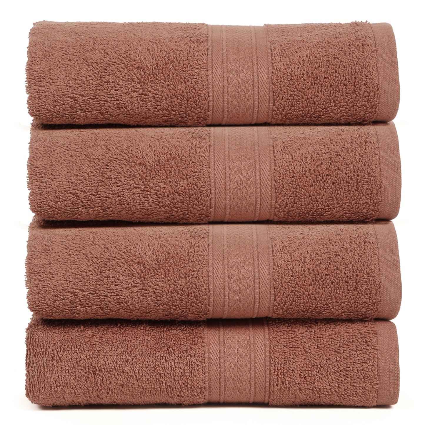 Premium 500 GSM 100% Cotton Dark Rust Colour Hand Towels (Pack of 4)