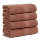 Premium 500 GSM 100% Cotton Dark Rust Colour Hand Towels (Pack of 4)