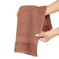 Premium 500 GSM 100% Cotton Dark Rust Colour Hand Towels (Pack of 4)