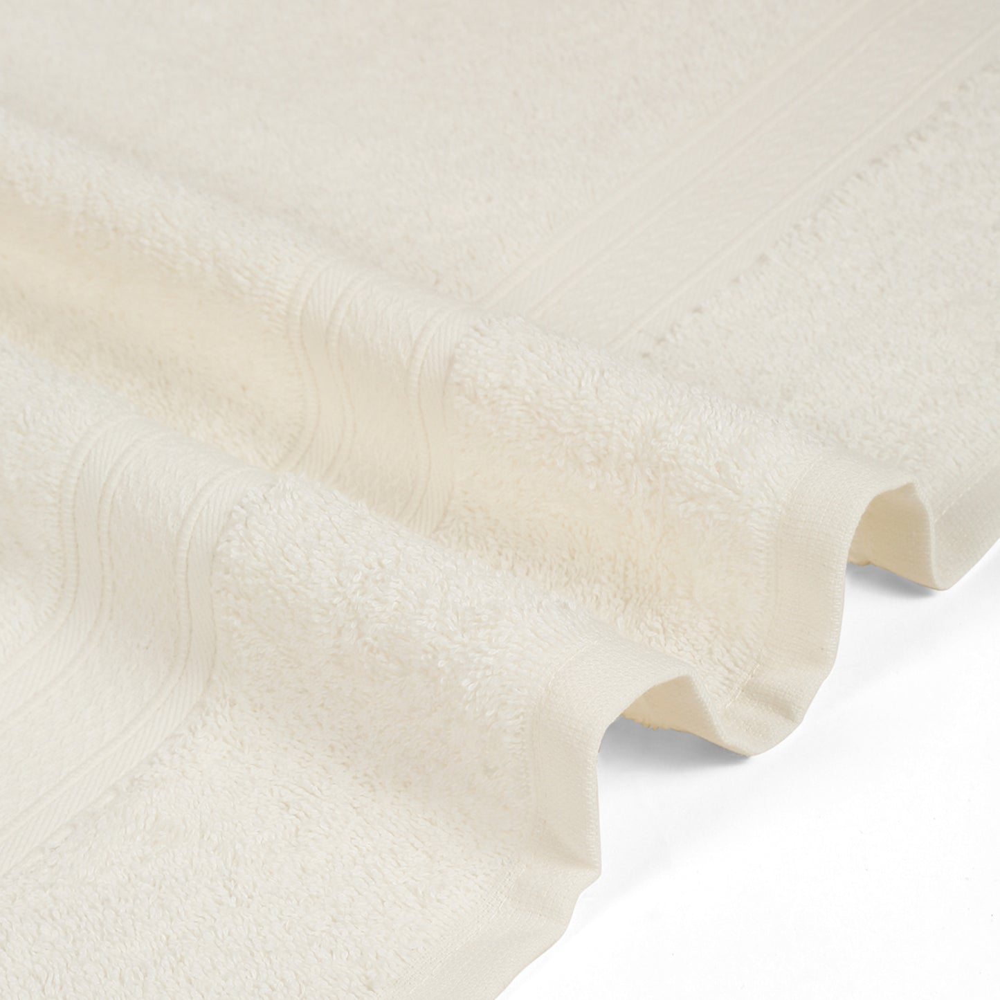 Premium 500 GSM 100% Cotton Cream Colour Hand Towels (Pack of 4)