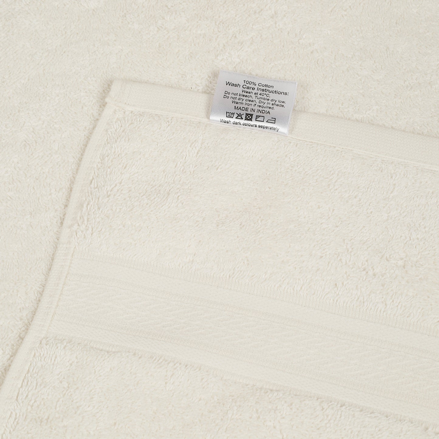 Premium Cream Colour 500 GSM 100% Cotton Bath Towel