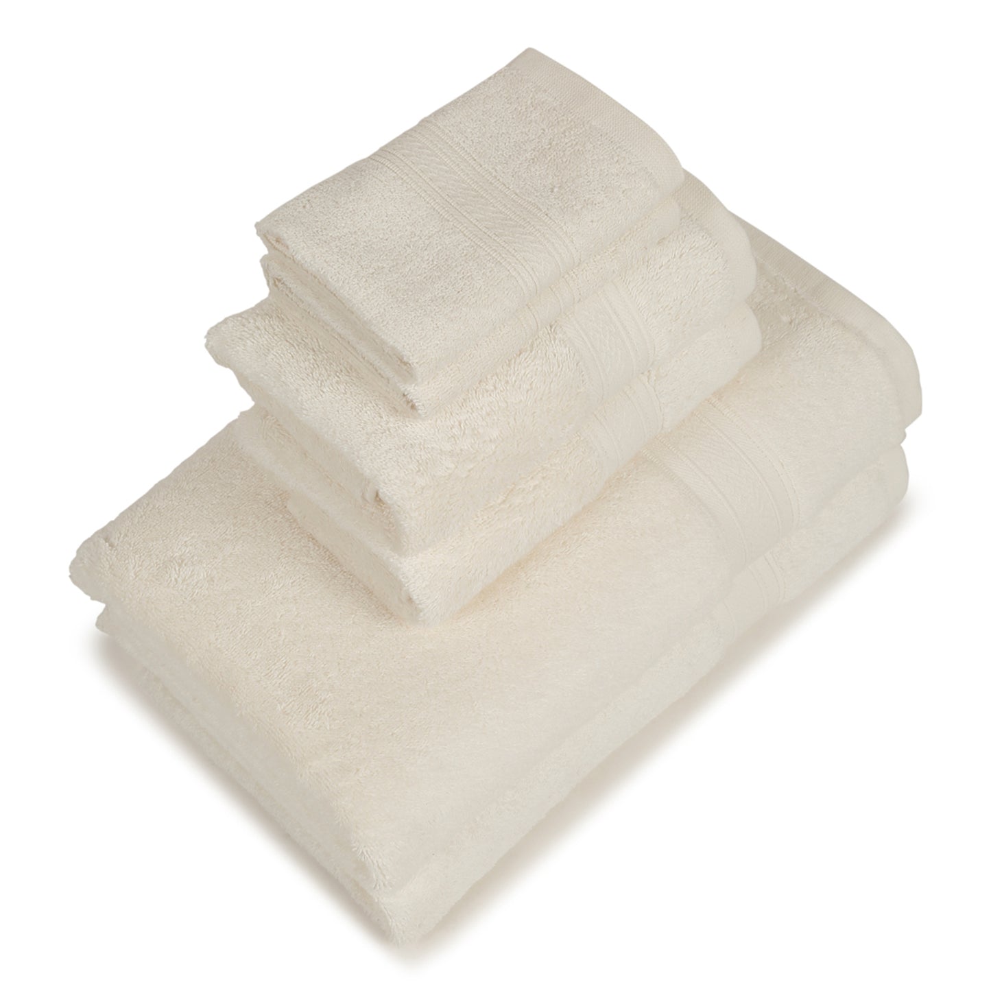 Premium 6 Piece Cream Colour Cotton Towel Set (Bath, Hand & Face)