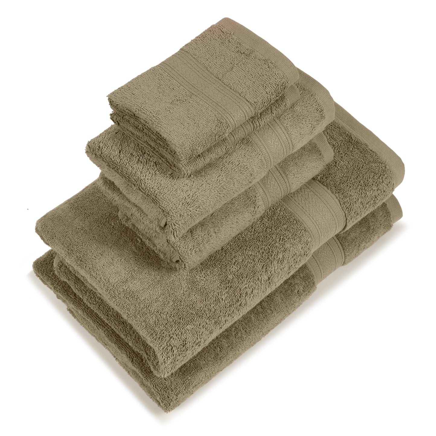 Premium 6 Piece Brown Colour Cotton Towel Set (Bath, Hand & Face)