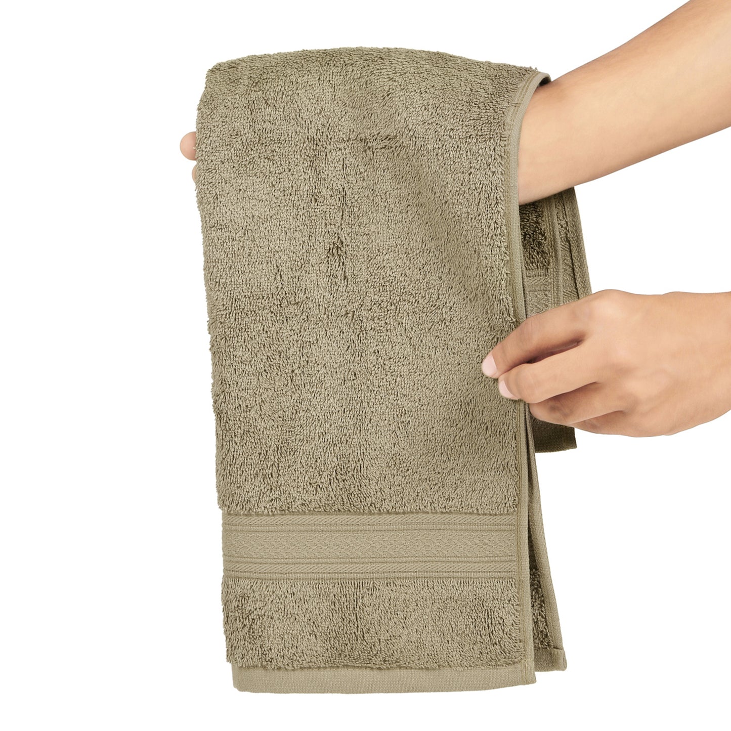 Premium 500 GSM 100% Cotton Brown Colour Hand Towels (Pack of 4)