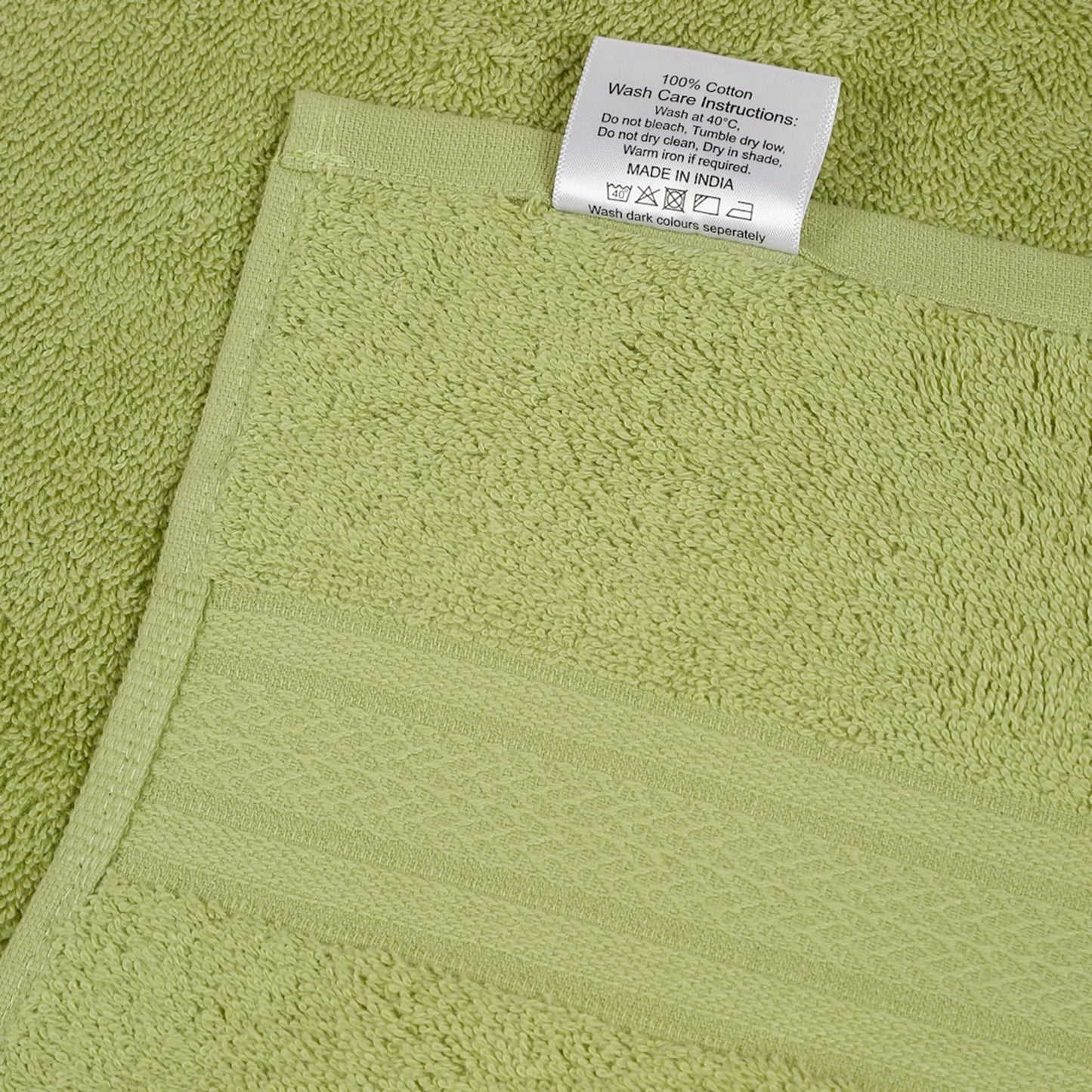 Premium Summer Green Colour 500 GSM 100% Cotton Bath Towel