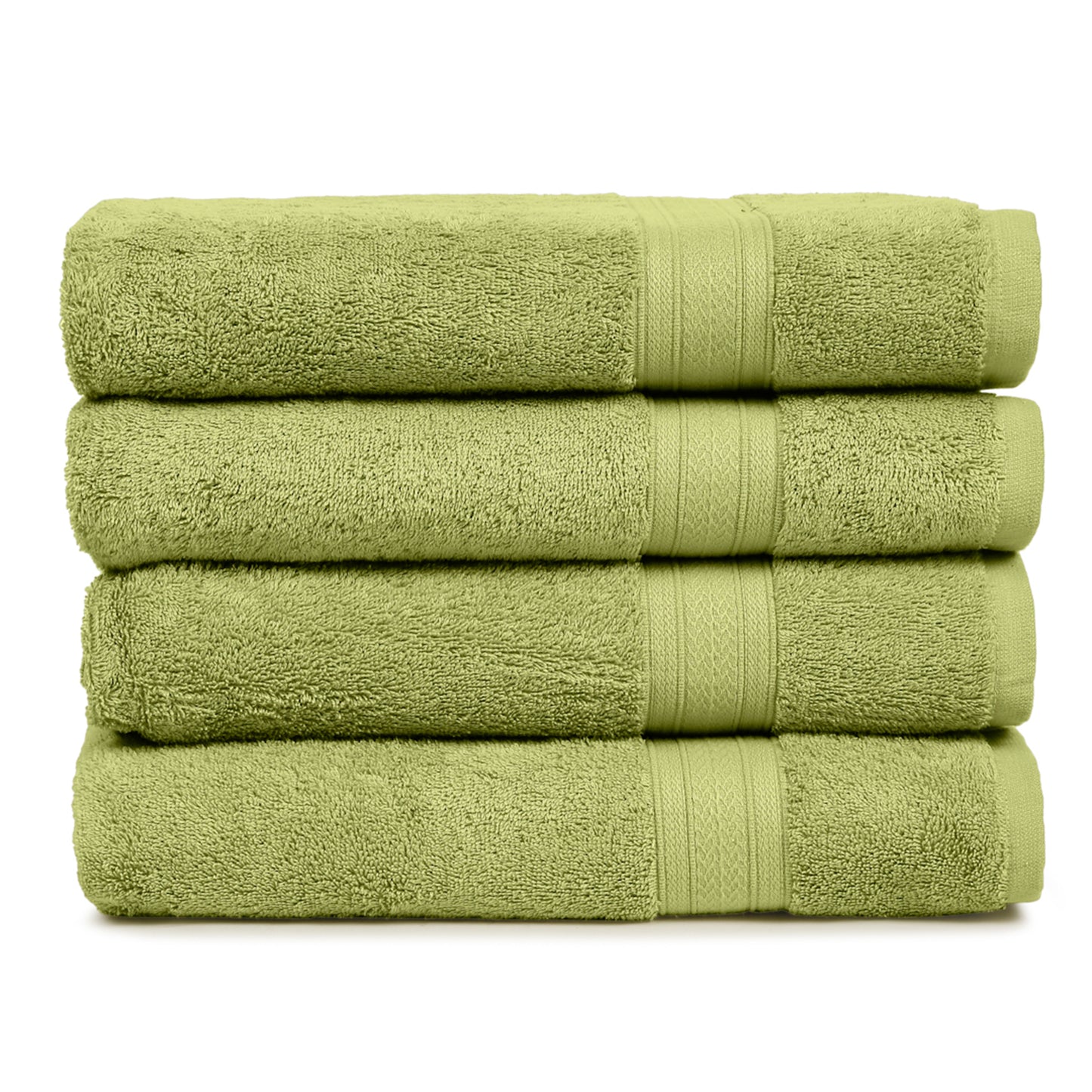 Premium Summer Green Colour 500 GSM 100% Cotton Bath Towel