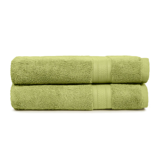 Premium Summer Green Colour 500 GSM 100% Cotton Bath Towel