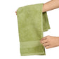 Premium 500 GSM 100% Cotton Summer Green Colour Hand Towels (Pack of 4)