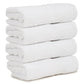 Premium 500 GSM 100% Cotton White Colour Hand Towels (Pack of 4)