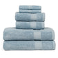 Premium 6 Piece Sky Blue Colour Cotton Towel Set (Bath, Hand & Face)