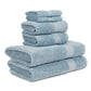 Premium 6 Piece Sky Blue Colour Cotton Towel Set (Bath, Hand & Face)
