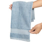 Premium 500 GSM 100% Cotton Sky Blue Colour Hand Towels (Pack of 4)