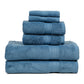 Premium 6 Piece Dark Blue Colour Cotton Towel Set (Bath, Hand & Face)