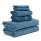 Premium 6 Piece Dark Blue Colour Cotton Towel Set (Bath, Hand & Face)