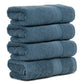 Premium 500 GSM 100% Cotton Dark Blue Colour Hand Towels (Pack of 4)