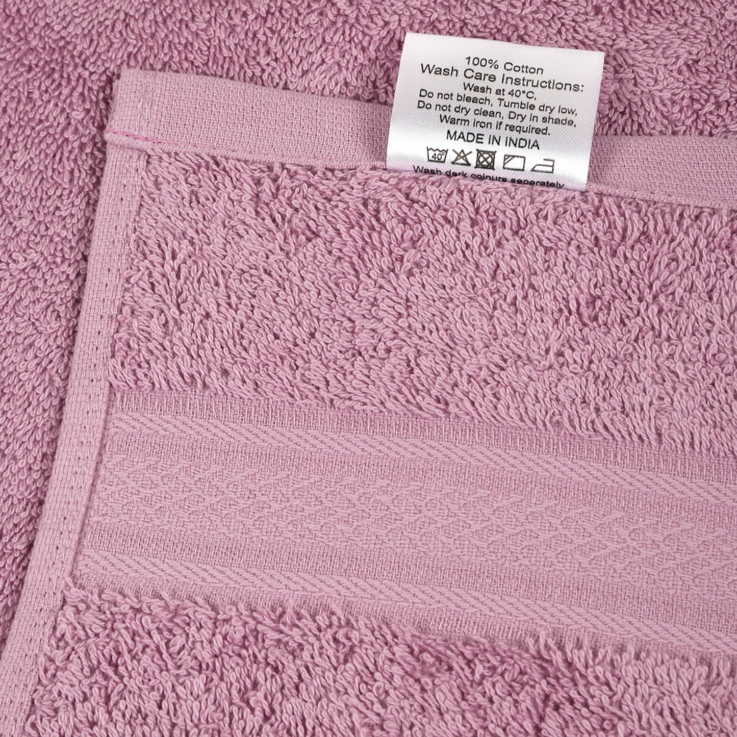 Premium 500 GSM 100% Cotton Lilac Colour Hand Towels (Pack of 4)