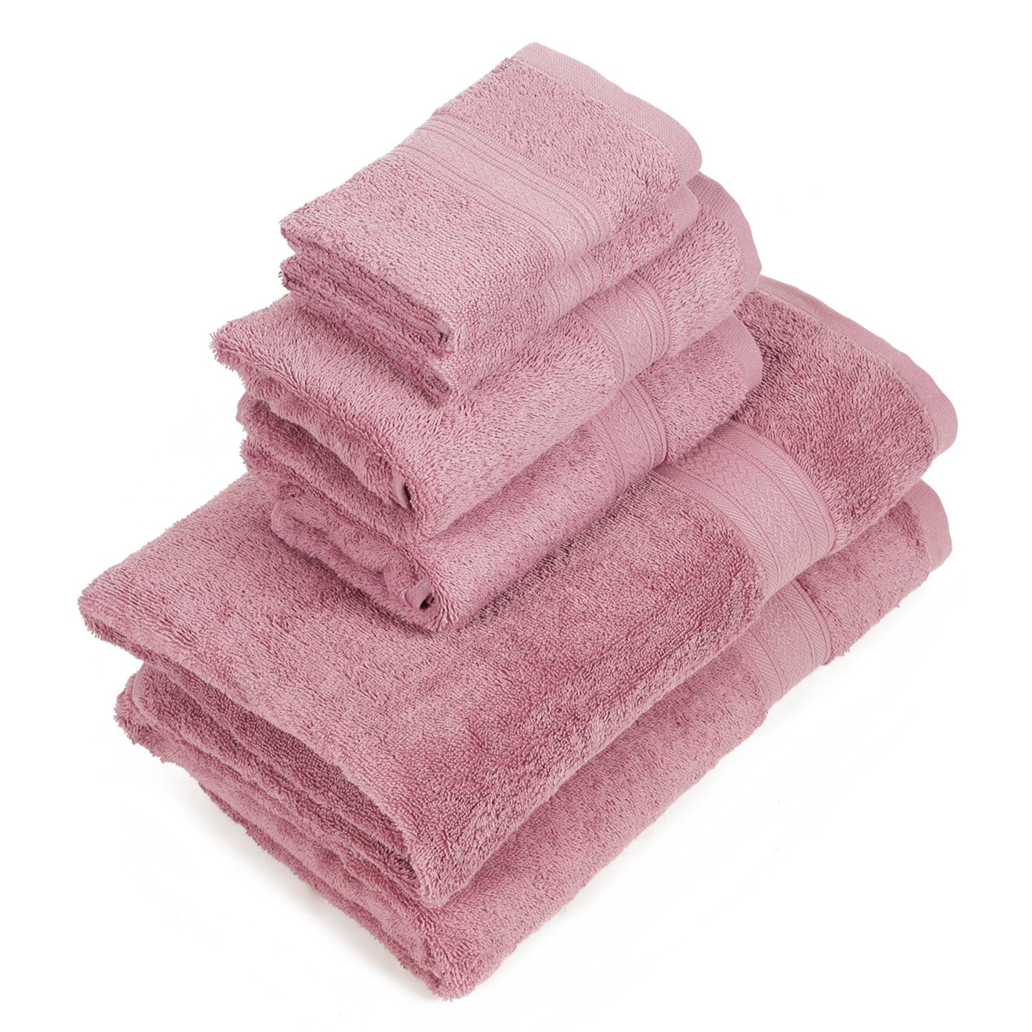 Premium 6 Piece Lilac Colour Cotton Towel Set (Bath, Hand & Face)