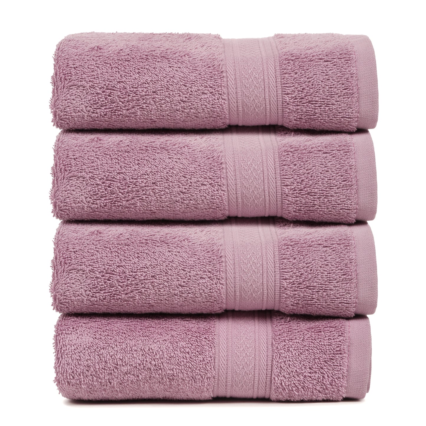 Premium 500 GSM 100% Cotton Lilac Colour Hand Towels (Pack of 4)