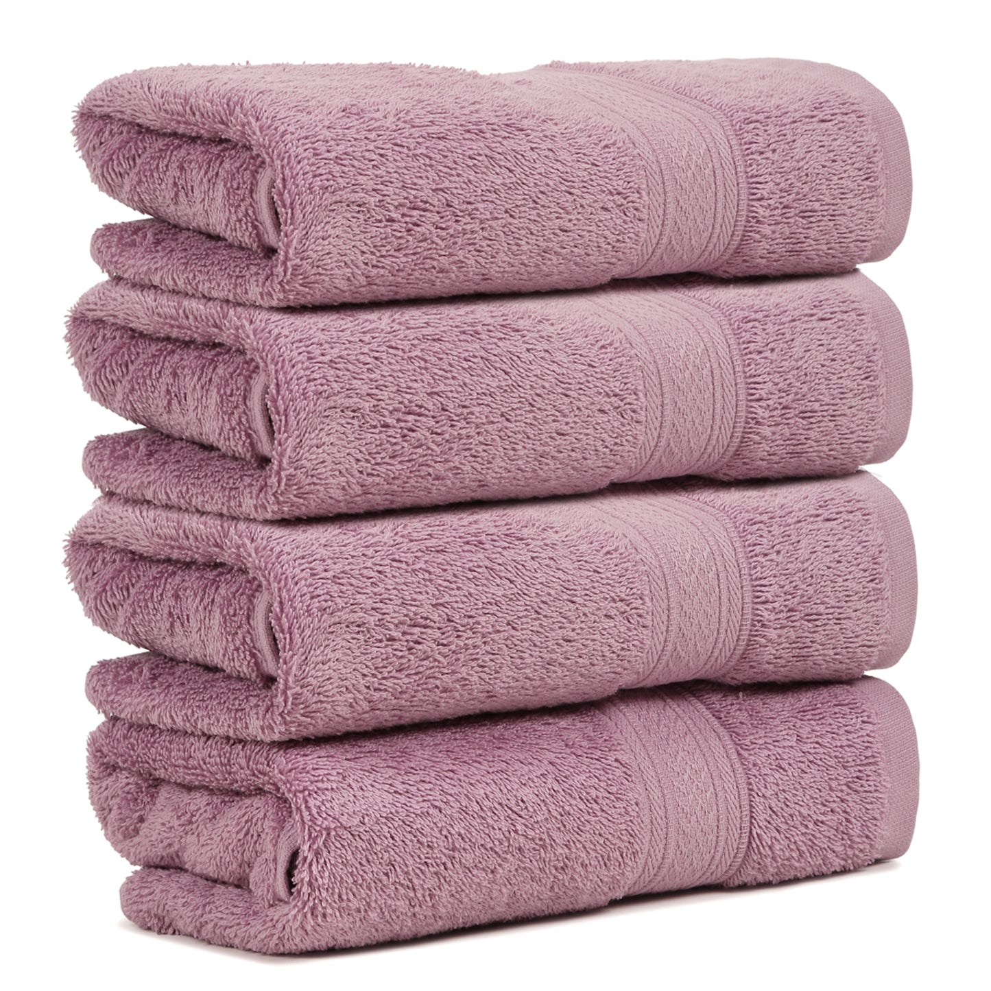 Premium 500 GSM 100% Cotton Lilac Colour Hand Towels (Pack of 4)