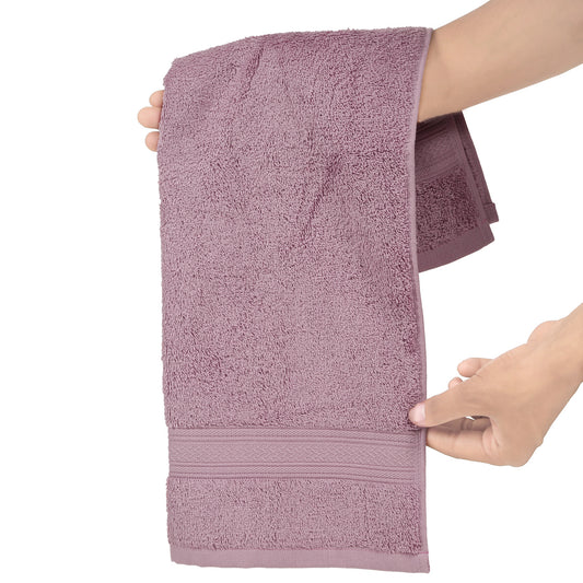 Premium 500 GSM 100% Cotton Lilac Colour Hand Towels (Pack of 4)