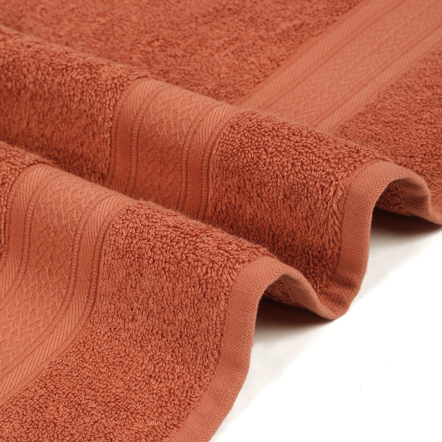 Premium 500 GSM 100% Cotton Rust Colour Hand Towels (Pack of 4)