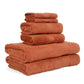 Premium 6 Piece Rust Colour Cotton Towel Set (Bath, Hand & Face)