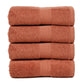 Premium 500 GSM 100% Cotton Rust Colour Hand Towels (Pack of 4)