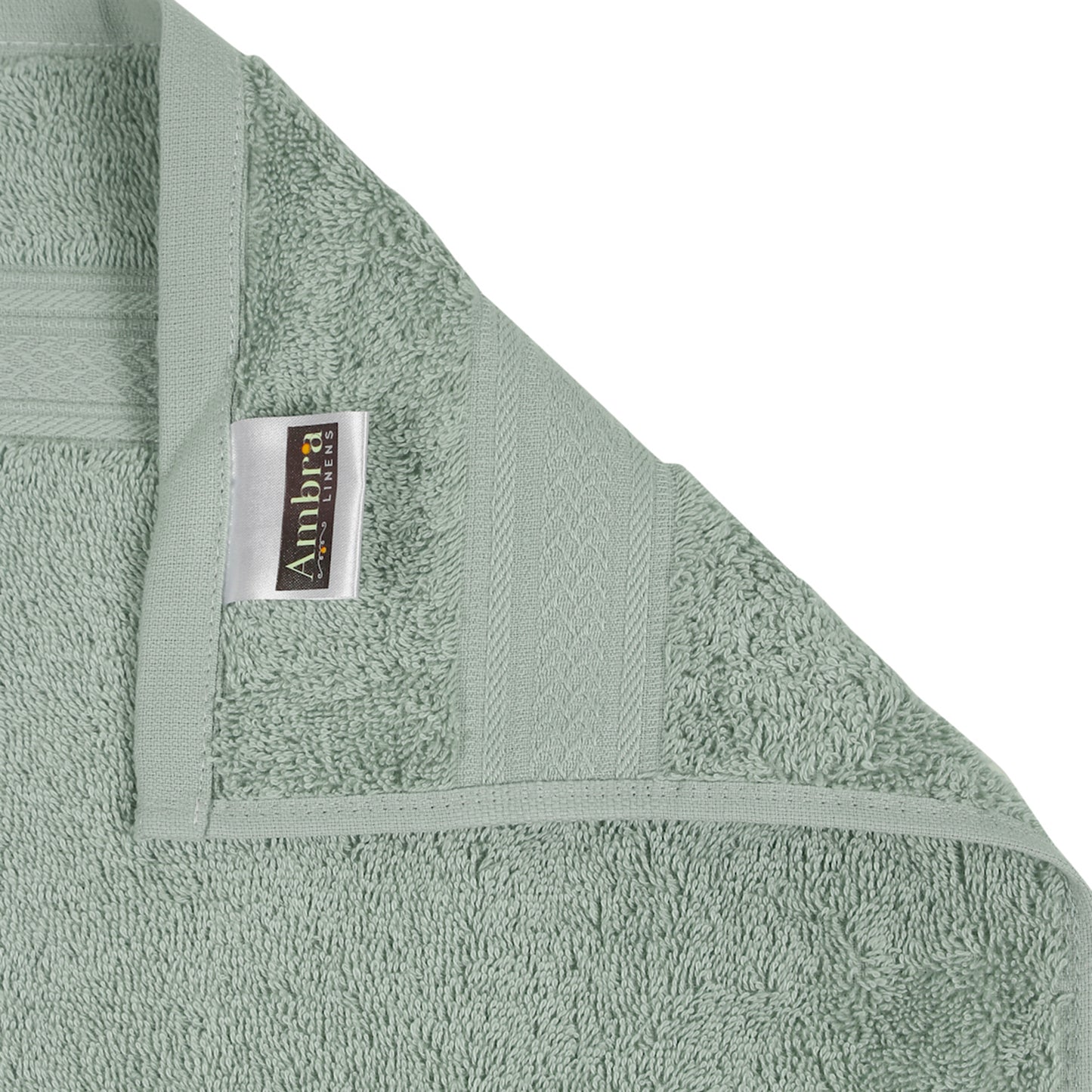 Premium 500 GSM 100% Cotton Aqua Green Colour Hand Towels (Pack of 4)