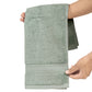 Premium 500 GSM 100% Cotton Aqua Green Colour Hand Towels (Pack of 4)