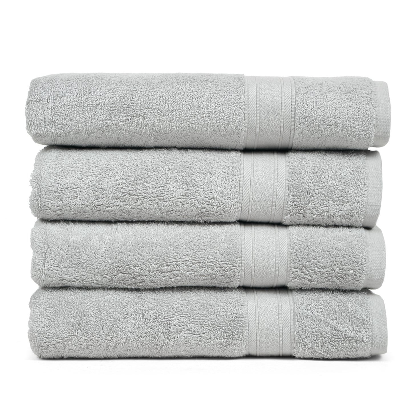 Premium Light Grey Colour 500 GSM 100% Cotton Bath Towel