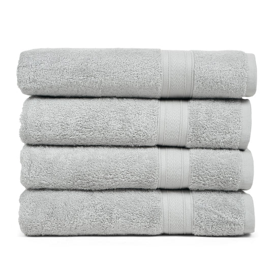 Premium Light Grey Colour 500 GSM 100% Cotton Bath Towel