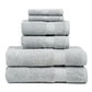 Premium 6 Piece Light Grey Colour Cotton Towel Set (Bath, Hand & Face)