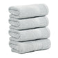 Premium 500 GSM 100% Cotton Light Grey Colour Hand Towels (Pack of 4)