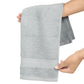 Premium 500 GSM 100% Cotton Light Grey Colour Hand Towels (Pack of 4)