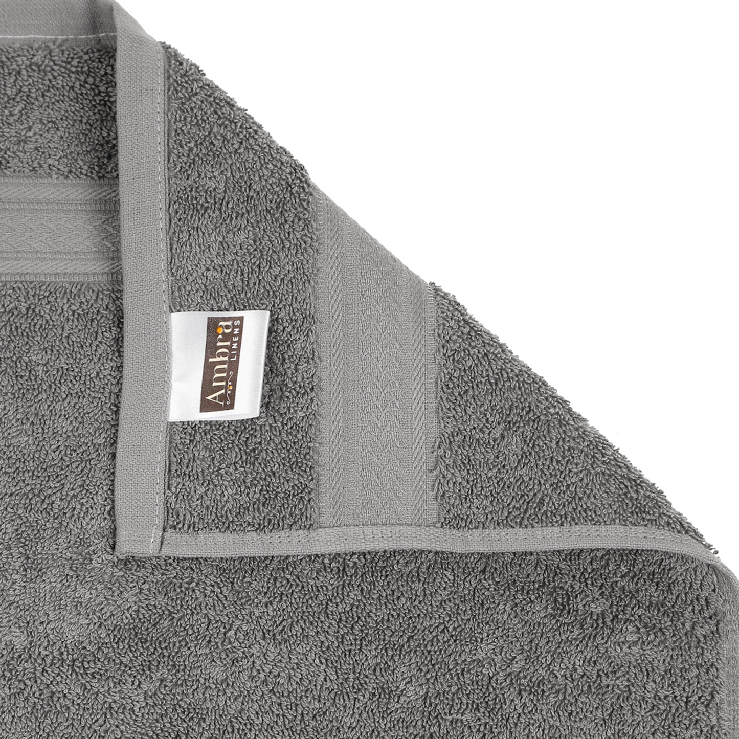 Premium 500 GSM 100% Cotton Dark Grey Colour Hand Towels (Pack of 4)