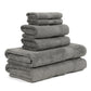 Premium 6 Piece Dark Grey Colour Cotton Towel Set (Bath, Hand & Face)