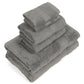Premium 6 Piece Dark Grey Colour Cotton Towel Set (Bath, Hand & Face)