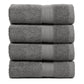 Premium 500 GSM 100% Cotton Dark Grey Colour Hand Towels (Pack of 4)