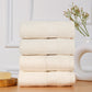 Premium 500 GSM 100% Cotton Cream Colour Hand Towels (Pack of 4)