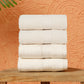 Premium 500 GSM 100% Cotton Cream Colour Hand Towels (Pack of 4)