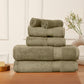 Premium 6 Piece Brown Colour Cotton Towel Set (Bath, Hand & Face)